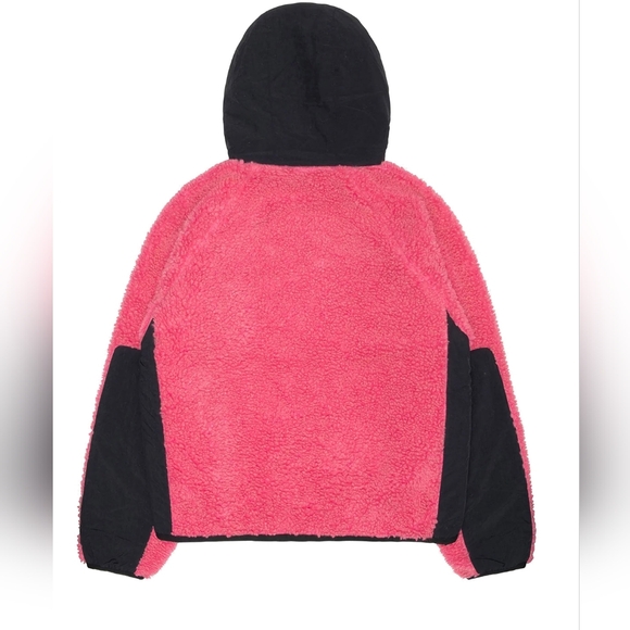 STÜSSY Sherpa Paneled Hooded Jacket Pink (Unisex) - Picture 4 of 14